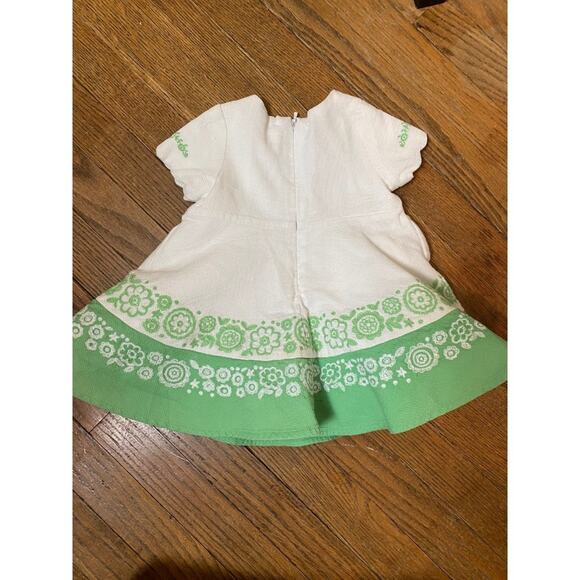 vtg the children’s place baby girl green white dress 3-6 months easter - Picture 4 of 4